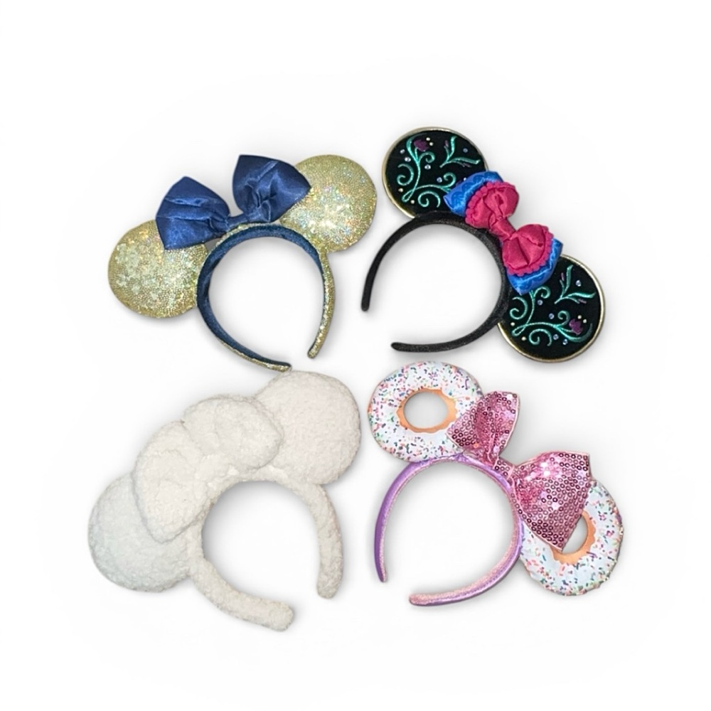Bundle of‎ 4 Disneyland Minnie Mouse Assorted Colors Headbands